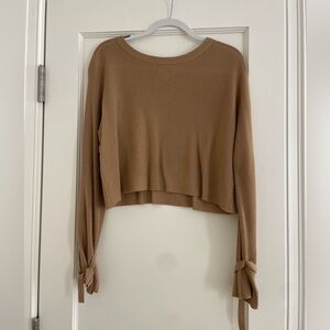 Aritzia Wilfred Merino Wool Cropped Sweater